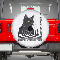 Chess Lover Spare Tire Cover I Never Lose Either I Win Or I Learn Elegant Cool Cat