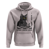 Chess Lover Hoodie I Never Lose Either I Win Or I Learn Elegant Cool Cat - Wonder Print Shop