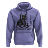 Chess Lover Hoodie I Never Lose Either I Win Or I Learn Elegant Cool Cat - Wonder Print Shop
