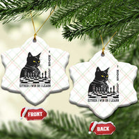 Chess Lover Ceramic Ornament I Never Lose Either I Win Or I Learn Elegant Cool Cat