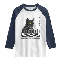 Chess Lover Raglan Shirt I Never Lose Either I Win Or I Learn Elegant Cool Cat