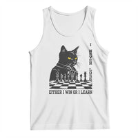 Chess Lover Tank Top I Never Lose Either I Win Or I Learn Elegant Cool Cat