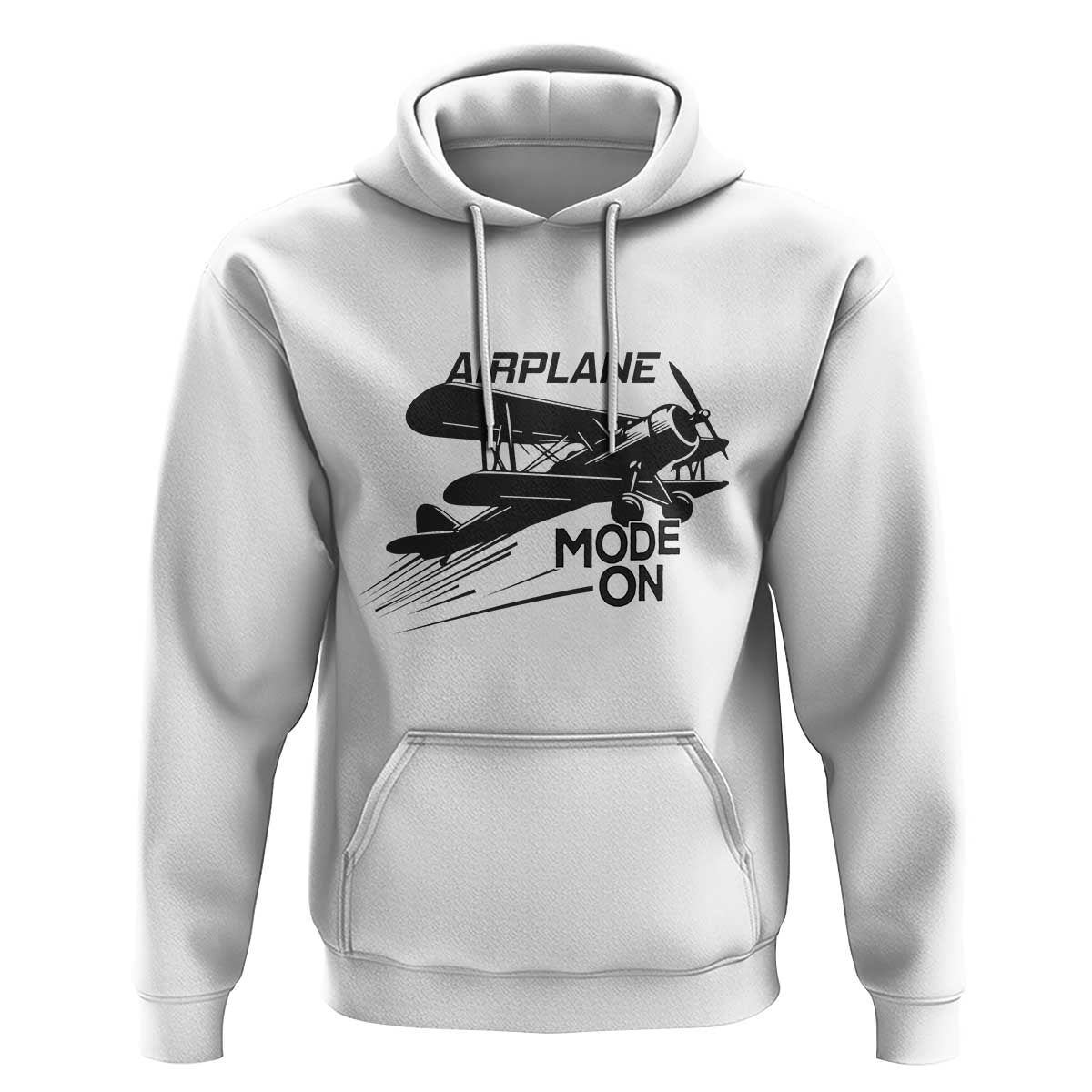 Funny Biplane Hoodie Airplane Mode On Flying Pilots - Wonder Print Shop