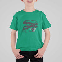 Funny Biplane T Shirt For Kid Airplane Mode On Flying Pilots - Wonder Print Shop