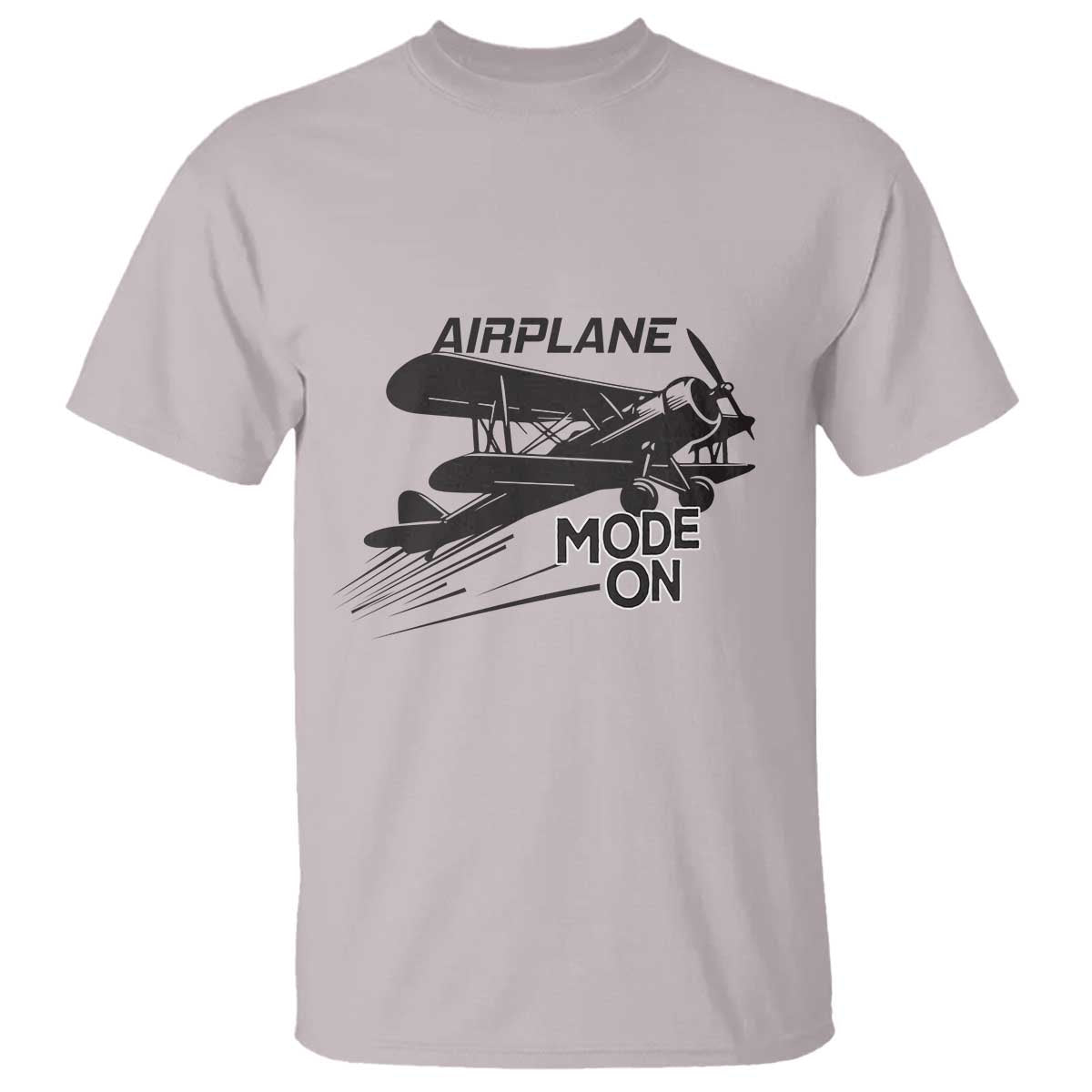 Funny Biplane T Shirt Airplane Mode On Flying Pilots - Wonder Print Shop
