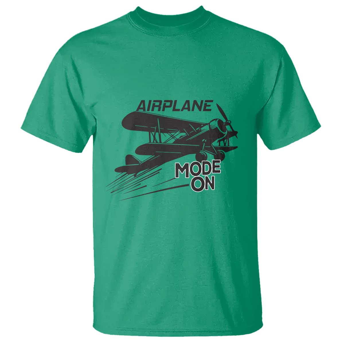 Funny Biplane T Shirt Airplane Mode On Flying Pilots - Wonder Print Shop