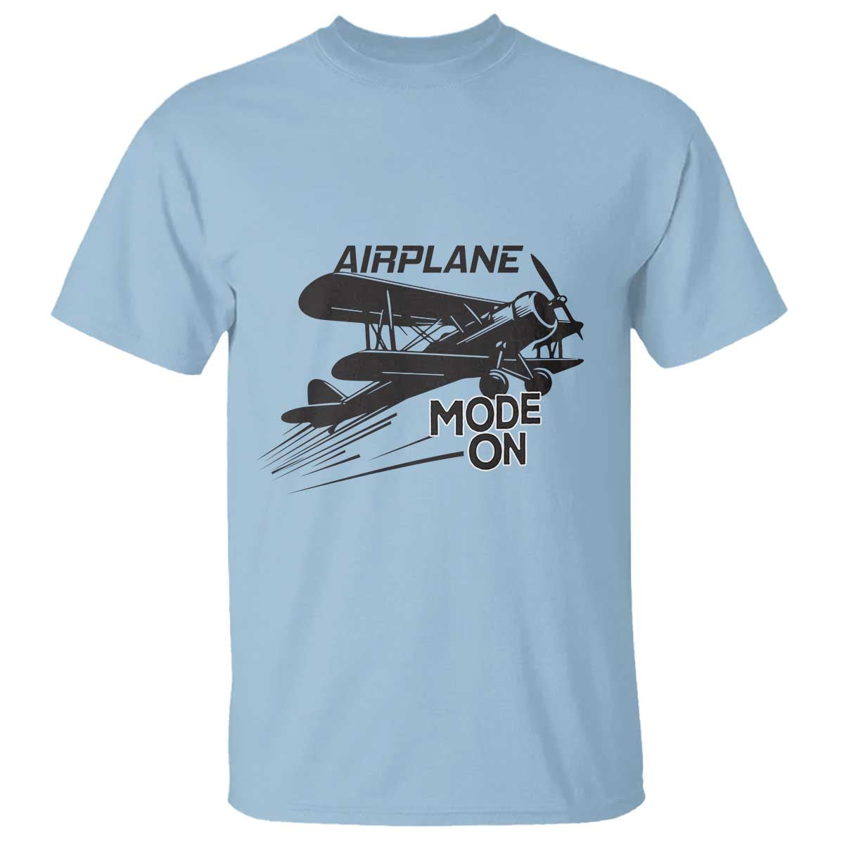 Funny Biplane T Shirt Airplane Mode On Flying Pilots - Wonder Print Shop