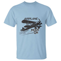 Funny Biplane T Shirt Airplane Mode On Flying Pilots - Wonder Print Shop