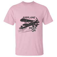Funny Biplane T Shirt Airplane Mode On Flying Pilots - Wonder Print Shop
