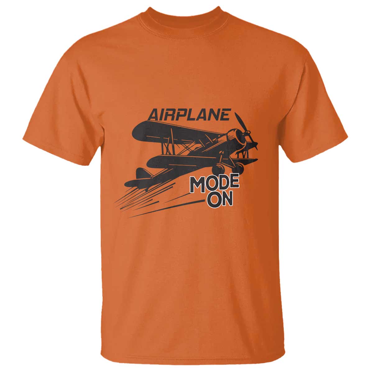 Funny Biplane T Shirt Airplane Mode On Flying Pilots - Wonder Print Shop