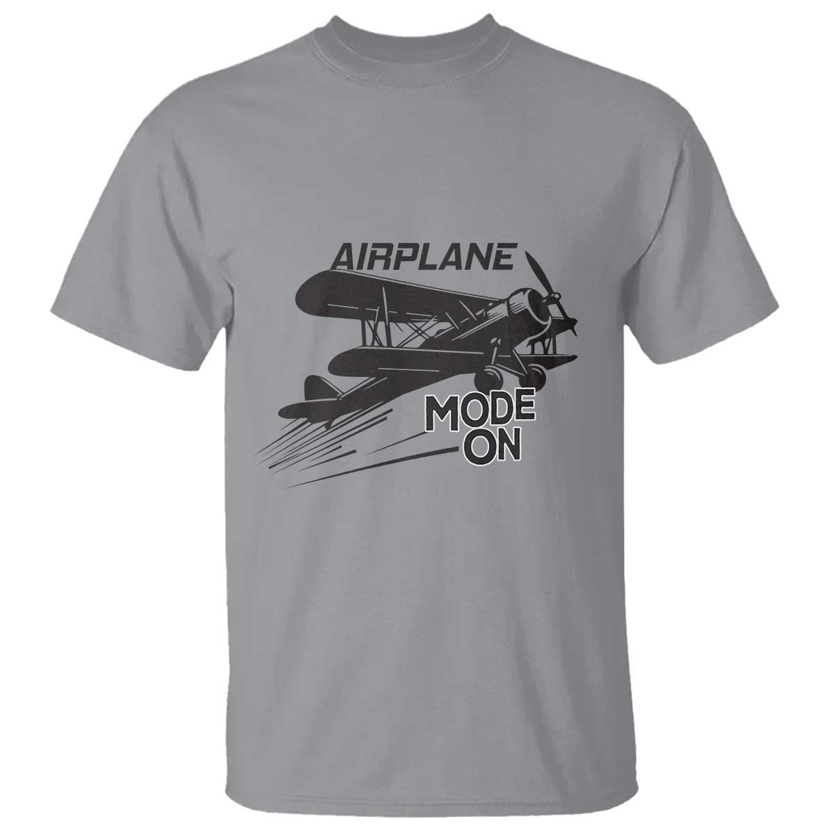 Funny Biplane T Shirt Airplane Mode On Flying Pilots - Wonder Print Shop