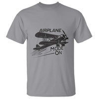 Funny Biplane T Shirt Airplane Mode On Flying Pilots - Wonder Print Shop
