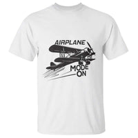 Funny Biplane T Shirt Airplane Mode On Flying Pilots - Wonder Print Shop