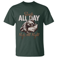 Funny Sloth T Shirt Sleep All Day Nap All Night Sleep Napping Cute - Wonder Print Shop