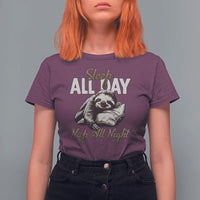 Funny Sloth T Shirt For Women Sleep All Day Nap All Night Sleep Napping Cute - Wonder Print Shop