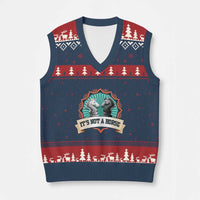 Funny Chess Lover V-Neck Knit Sweater Vest It's Not A Horse Knight Horse
