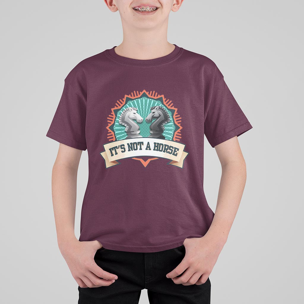 Funny Chess Lover T Shirt For Kid It's Not A Horse Knight Horse - Wonder Print Shop