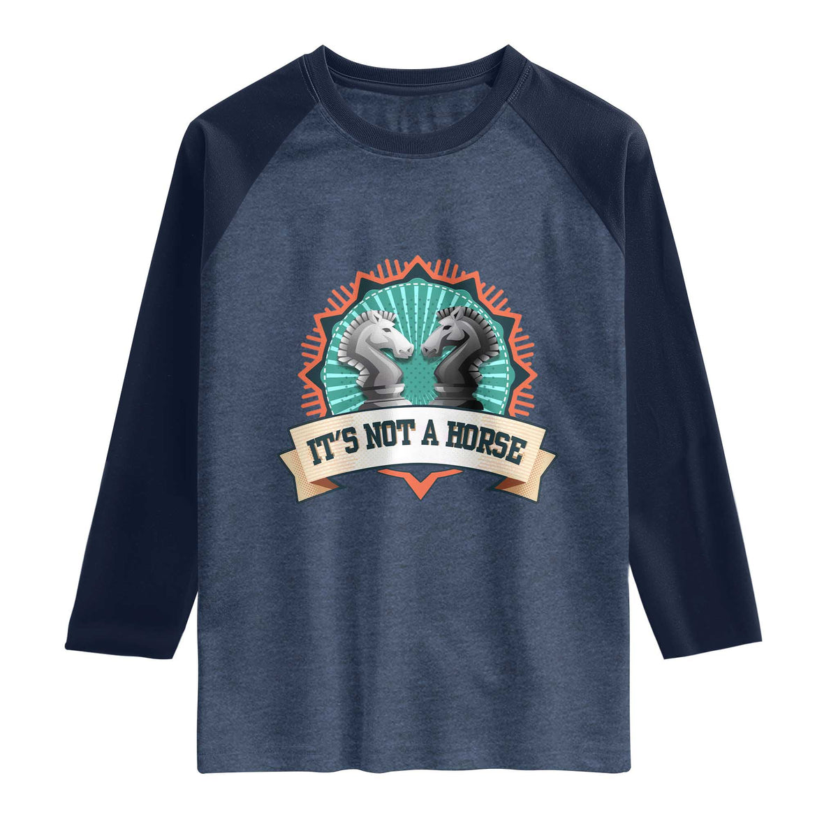 Funny Chess Lover Raglan Shirt It's Not A Horse Knight Horse
