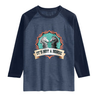 Funny Chess Lover Raglan Shirt It's Not A Horse Knight Horse