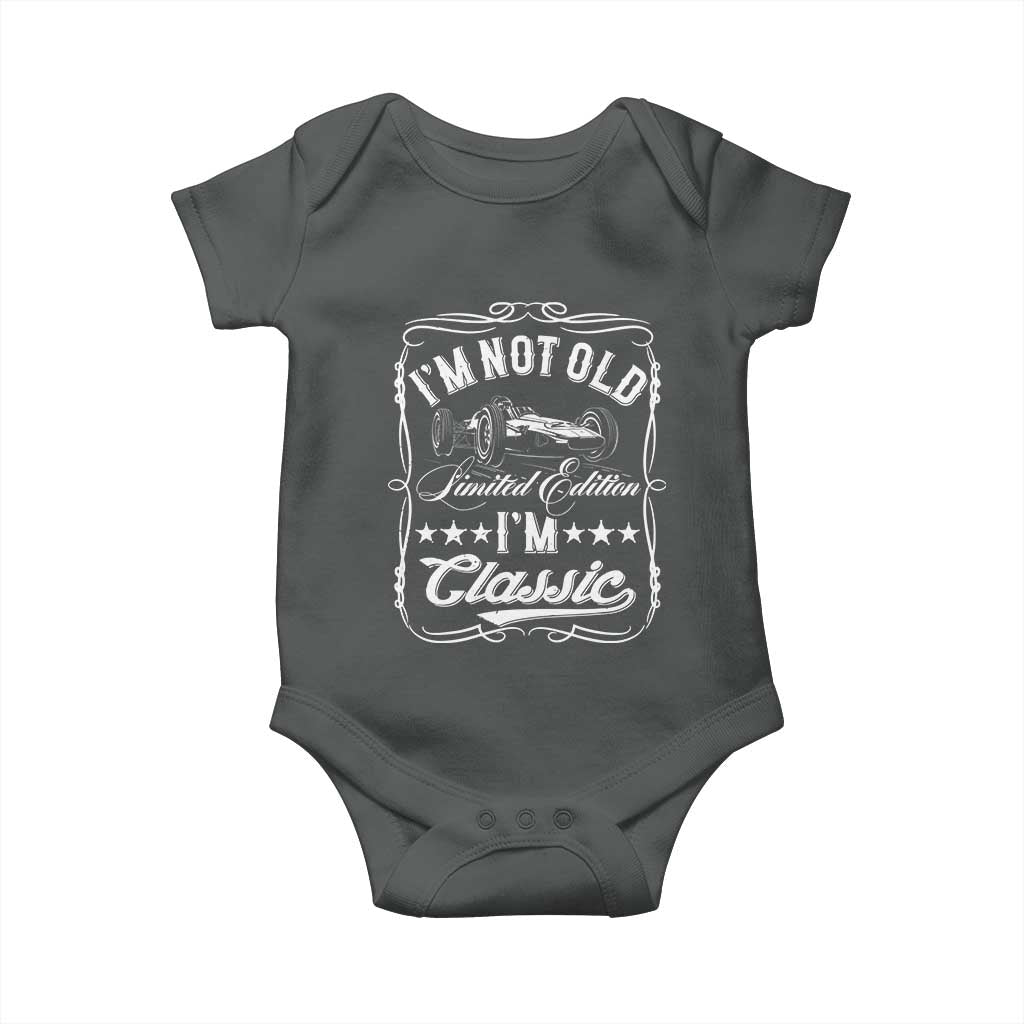 Funny Racing Formula Car I Am Not Old I Am Classic Baby Onesie Fathers Day - Wonder Print Shop