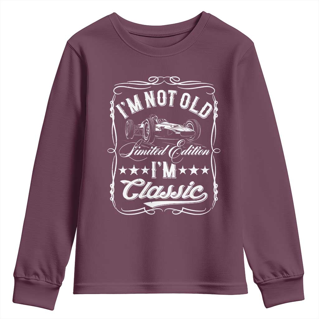 Funny Racing Formula Car I Am Not Old I Am Classic Youth Sweatshirt Fathers Day - Wonder Print Shop