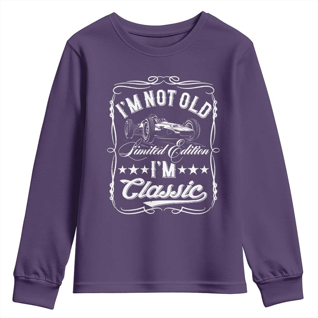 Funny Racing Formula Car I Am Not Old I Am Classic Youth Sweatshirt Fathers Day - Wonder Print Shop