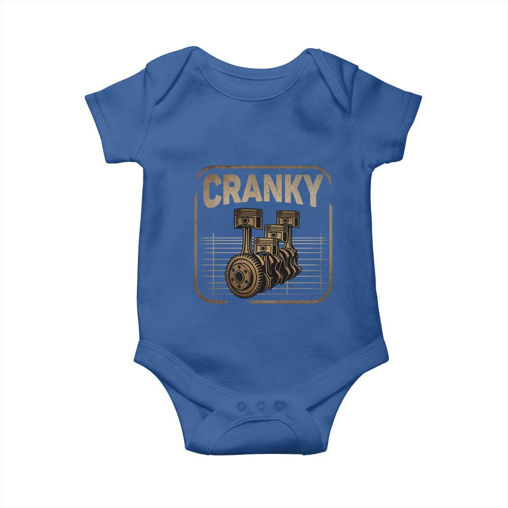 Funny Cranky Car Engine Crankshaft Cars Lover Mechanics Baby Onesie Fathers Day - Wonder Print Shop