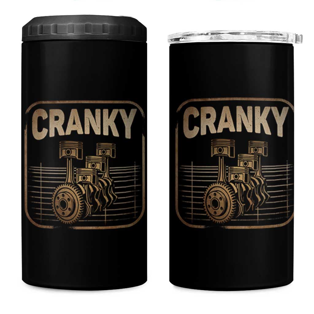Funny Cranky Car Engine Crankshaft Cars Lover Mechanics 4 in 1 Can Cooler Tumbler Fathers Day - Wonder Print Shop