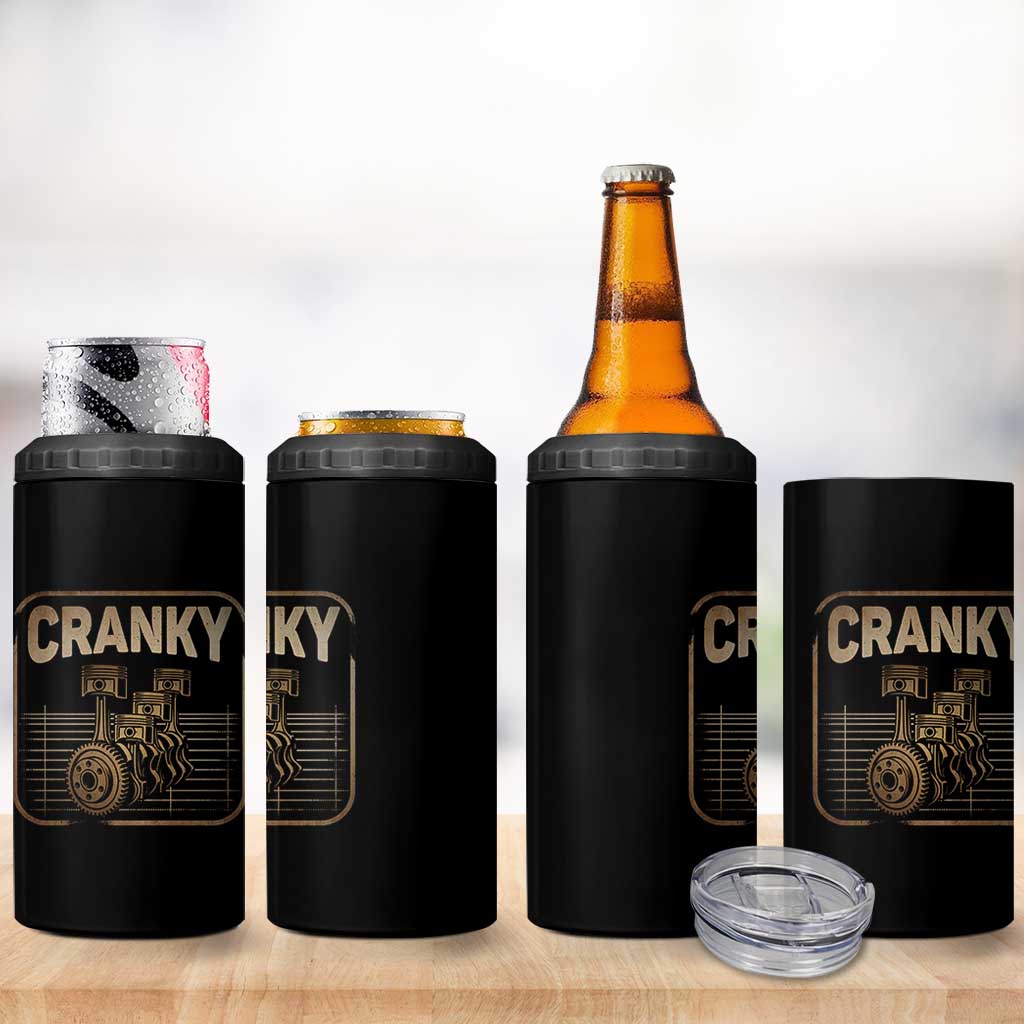 Funny Cranky Car Engine Crankshaft Cars Lover Mechanics 4 in 1 Can Cooler Tumbler Fathers Day - Wonder Print Shop