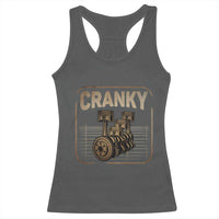 Funny Cranky Car Engine Crankshaft Cars Lover Mechanics Racerback Tank Top Fathers Day - Wonder Print Shop