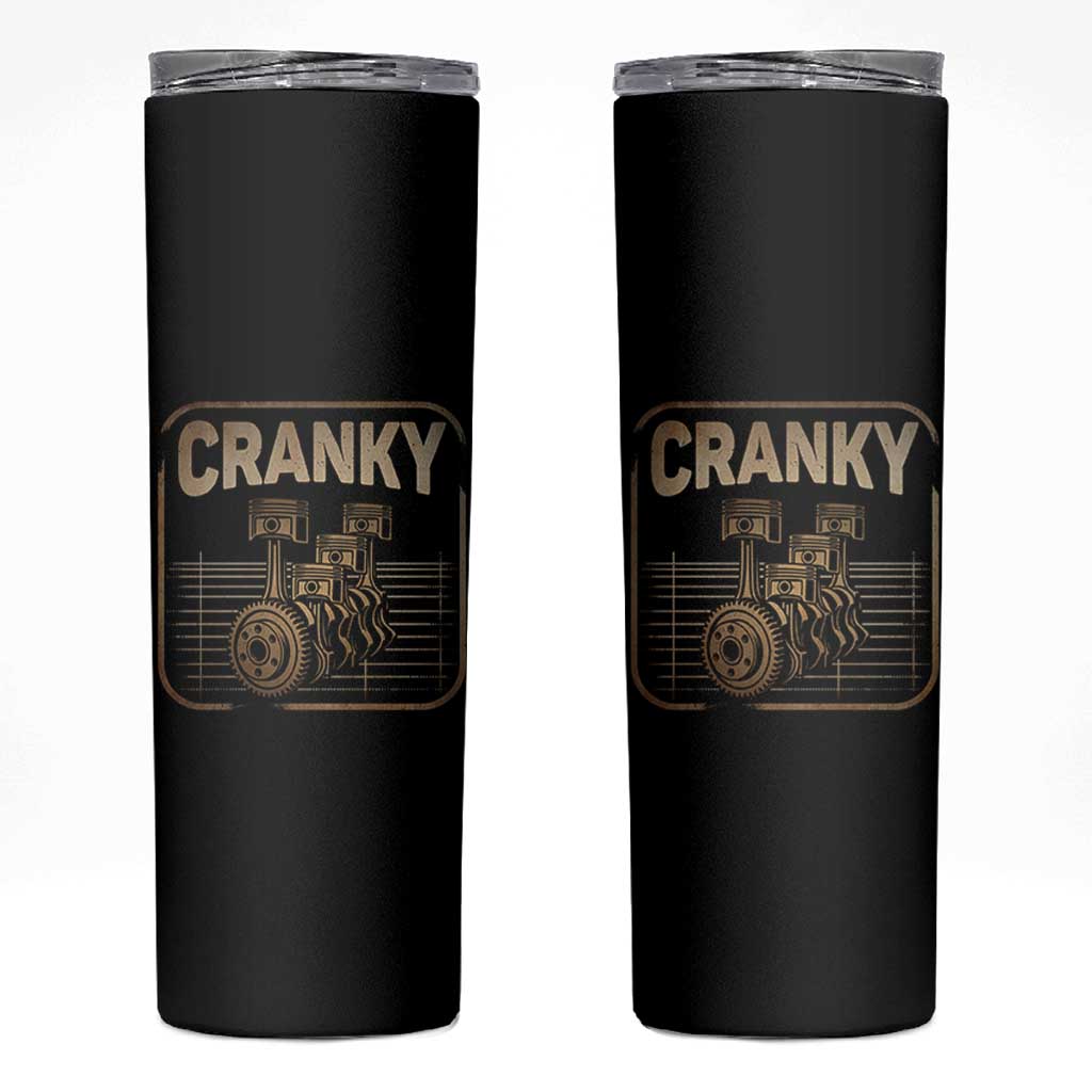 Funny Cranky Car Engine Crankshaft Cars Lover Mechanics Skinny Tumbler Fathers Day - Wonder Print Shop