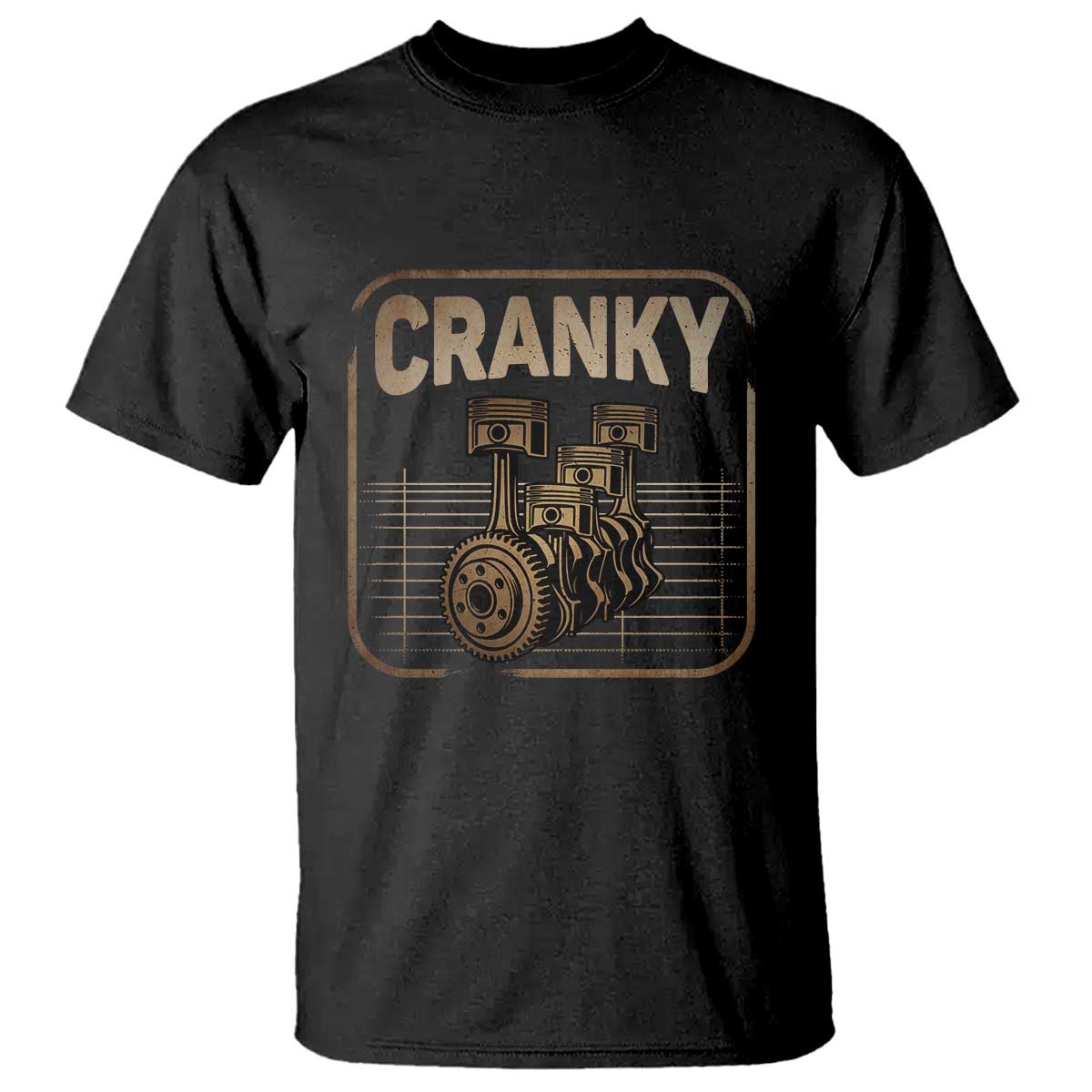 Funny Cranky Car Engine Crankshaft Cars Lover Mechanics T Shirt Fathers Day - Wonder Print Shop