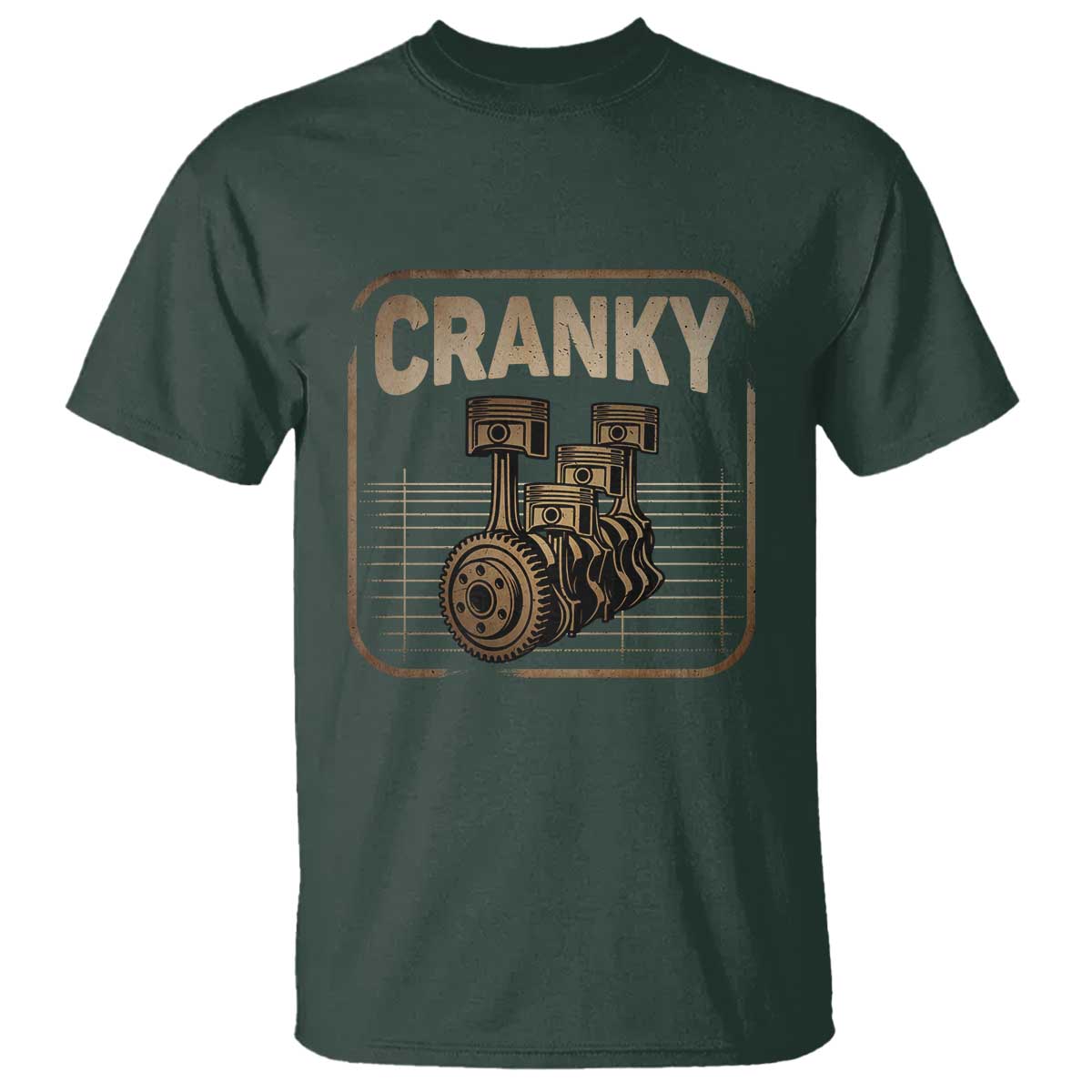 Funny Cranky Car Engine Crankshaft Cars Lover Mechanics T Shirt Fathers Day - Wonder Print Shop