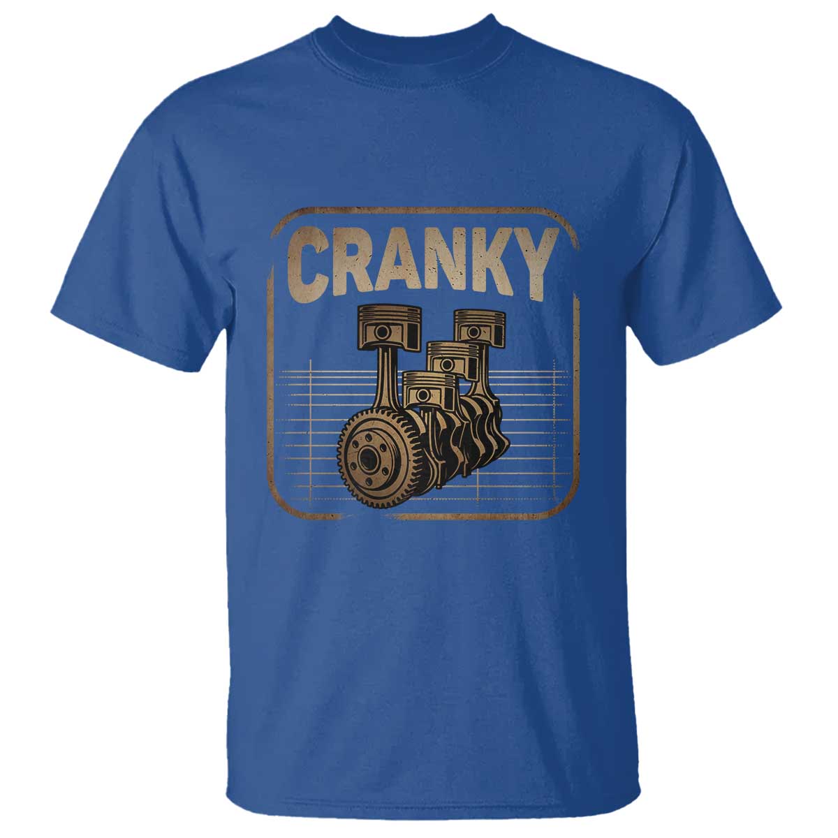 Funny Cranky Car Engine Crankshaft Cars Lover Mechanics T Shirt Fathers Day - Wonder Print Shop