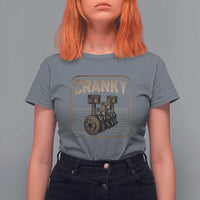 Funny Cranky Car Engine Crankshaft Cars Lover Mechanics T Shirt For Women Fathers Day - Wonder Print Shop