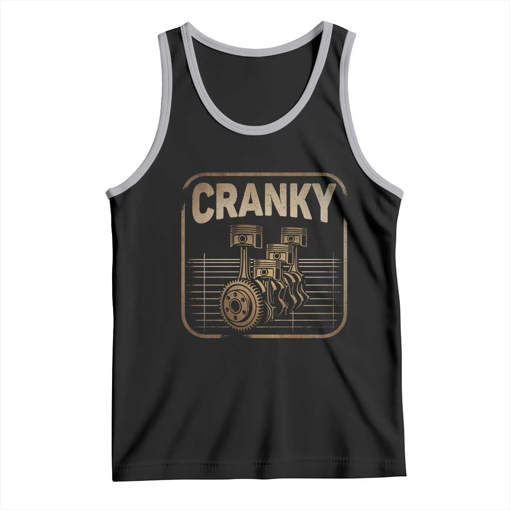 Funny Cranky Car Engine Crankshaft Cars Lover Mechanics Tank Top Fathers Day - Wonder Print Shop