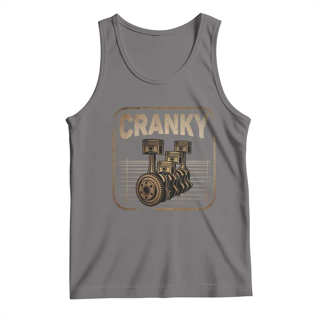 Funny Cranky Car Engine Crankshaft Cars Lover Mechanics Tank Top Fathers Day - Wonder Print Shop