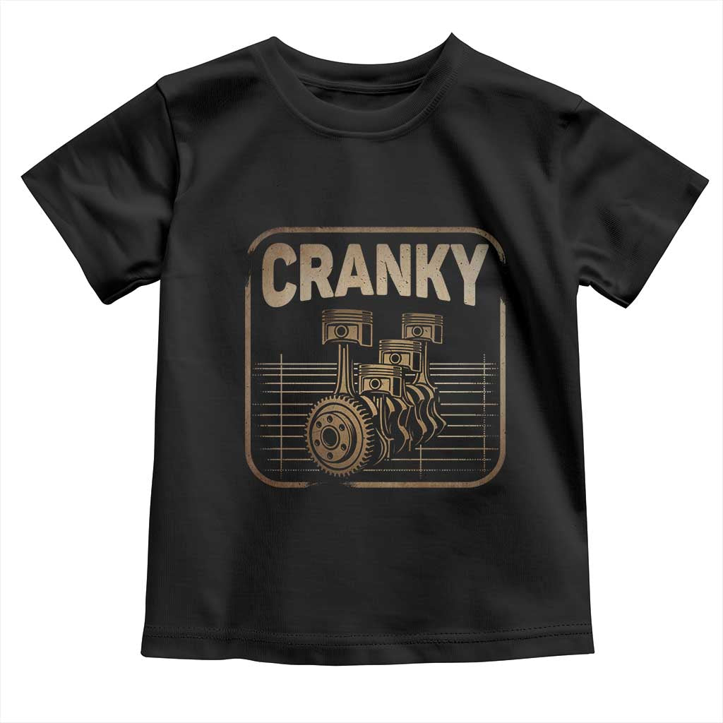 Funny Cranky Car Engine Crankshaft Cars Lover Mechanics Toddler T Shirt Fathers Day - Wonder Print Shop