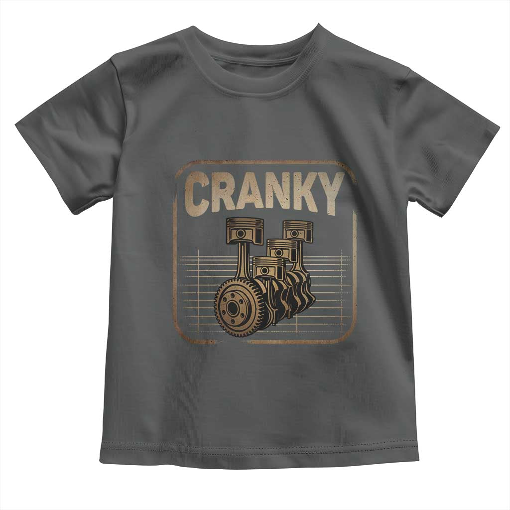 Funny Cranky Car Engine Crankshaft Cars Lover Mechanics Toddler T Shirt Fathers Day - Wonder Print Shop