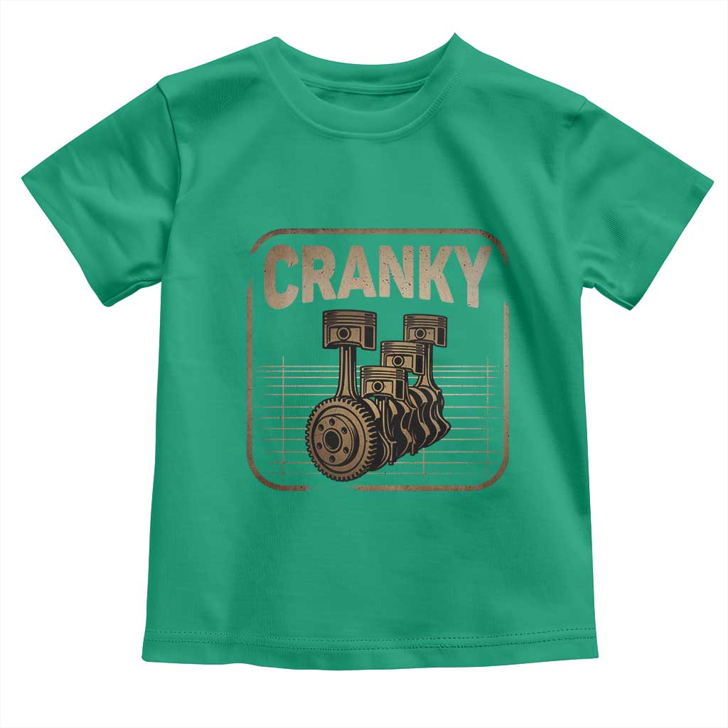 Funny Cranky Car Engine Crankshaft Cars Lover Mechanics Toddler T Shirt Fathers Day - Wonder Print Shop