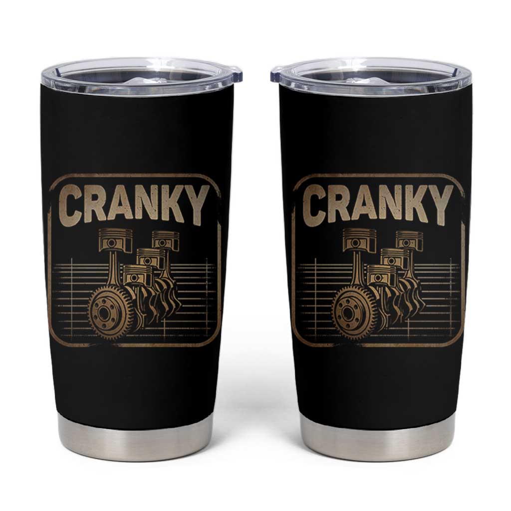 Funny Cranky Car Engine Crankshaft Cars Lover Mechanics Tumbler Cup Fathers Day - Wonder Print Shop