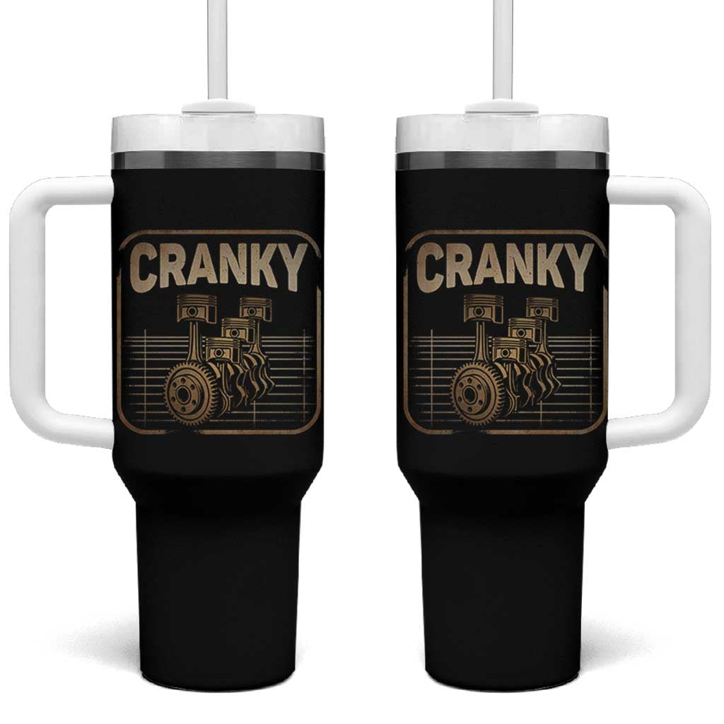 Funny Cranky Car Engine Crankshaft Cars Lover Mechanics Tumbler With Handle Fathers Day - Wonder Print Shop