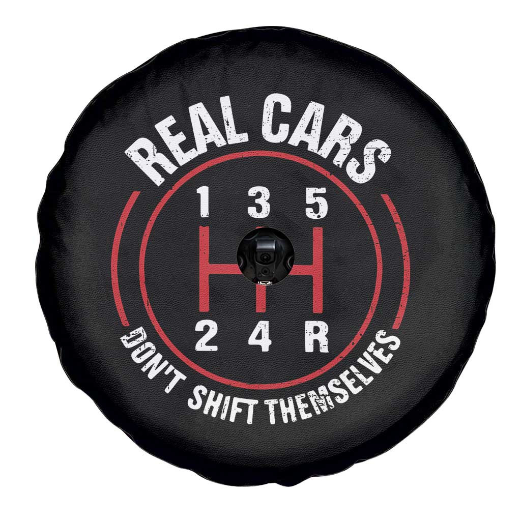 Funny Real Cars Dont Shift Themselves Spare Tire Cover Car Racing Manual - Wonder Print Shop