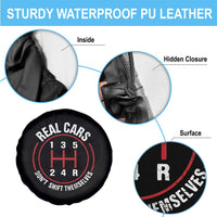 Funny Real Cars Dont Shift Themselves Spare Tire Cover Car Racing Manual - Wonder Print Shop