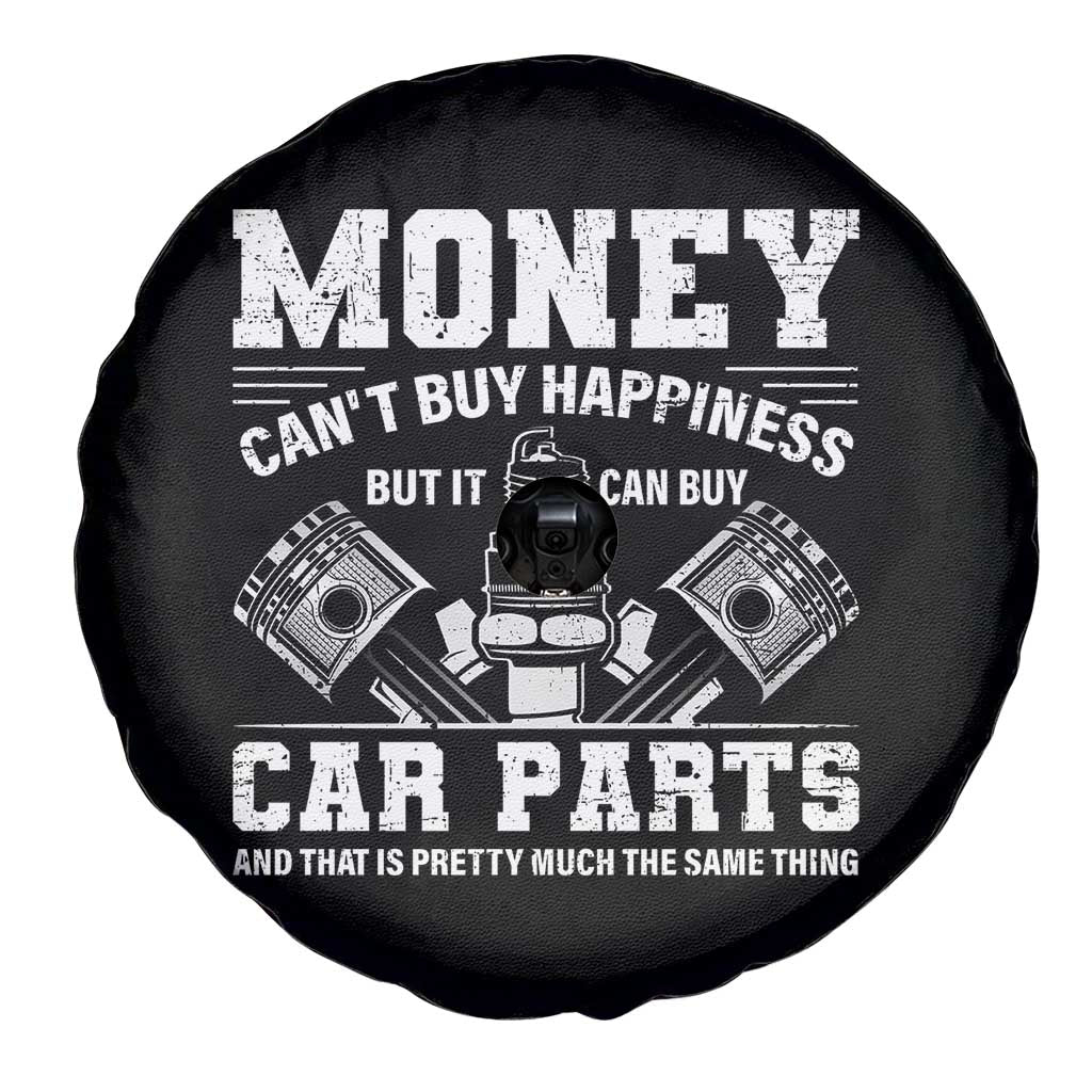 Funny Car Mechanic Gag Spare Tire Cover Money Cant Buy Happiness But It Can Buy Car Parts - Wonder Print Shop