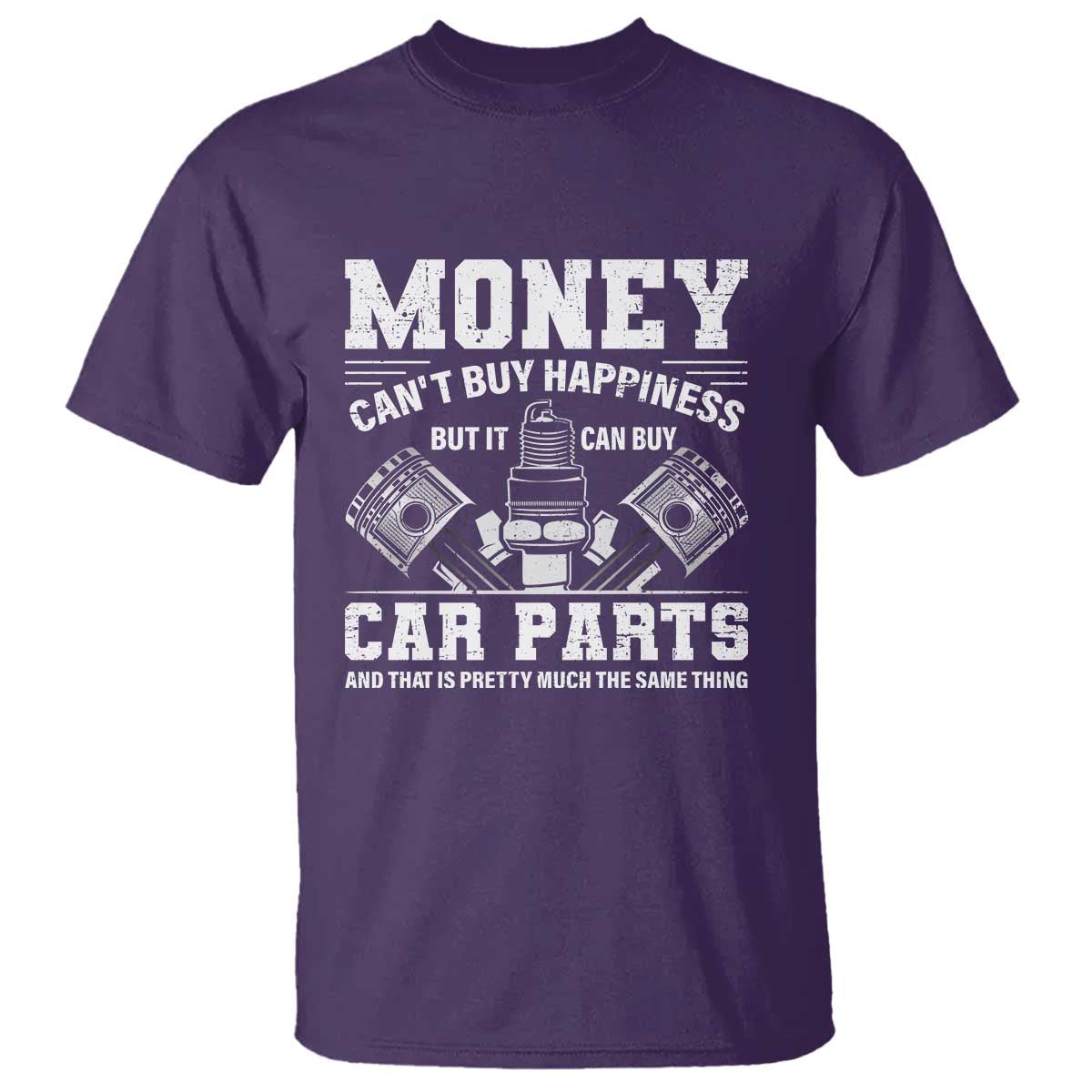 Funny Car Mechanic Gag T Shirt Money Cant Buy Happiness But It Can Buy Car Parts - Wonder Print Shop