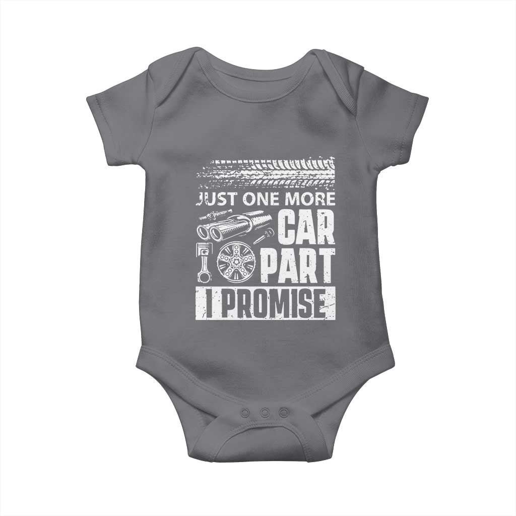 Funny Car Mechanic Just One More Car Part I Promise Baby Onesie Car Lover Gag - Wonder Print Shop
