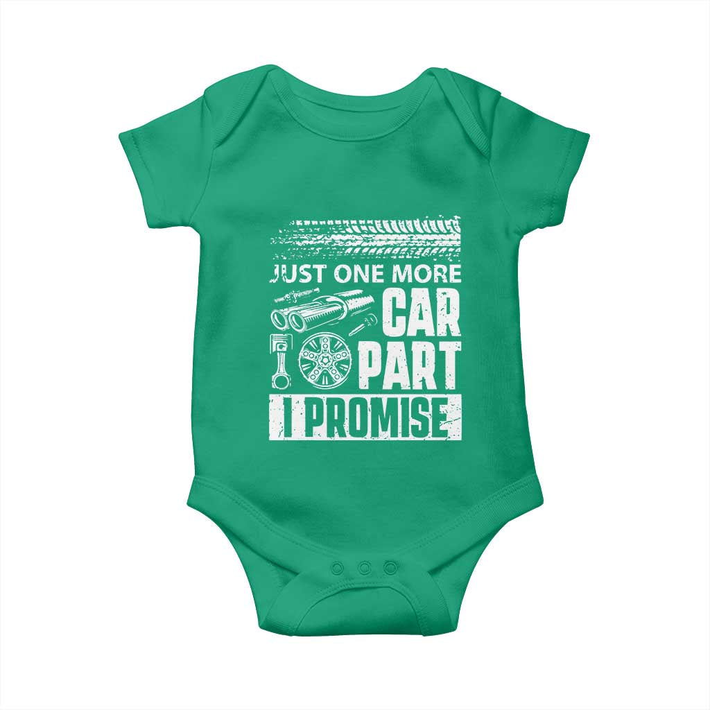 Funny Car Mechanic Just One More Car Part I Promise Baby Onesie Car Lover Gag - Wonder Print Shop