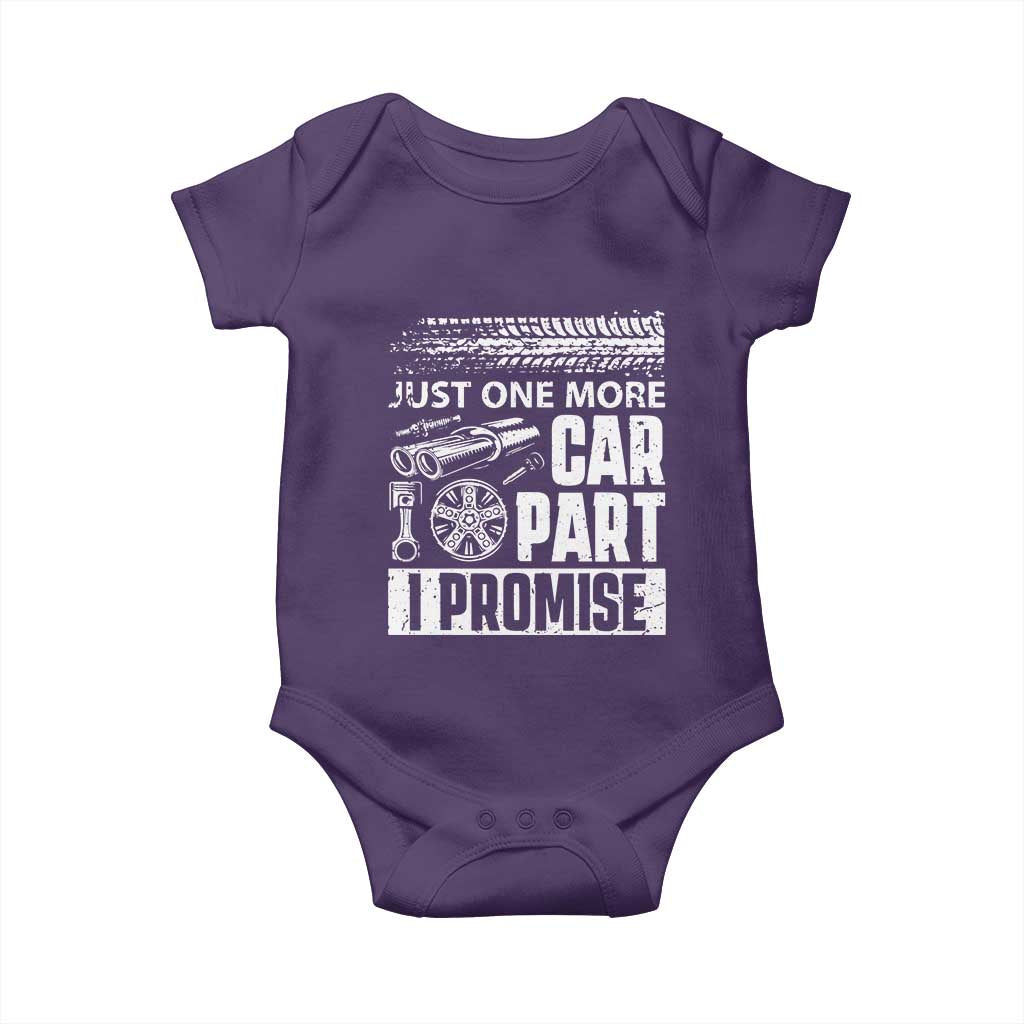 Funny Car Mechanic Just One More Car Part I Promise Baby Onesie Car Lover Gag - Wonder Print Shop