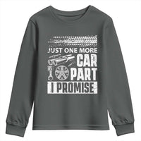Funny Car Mechanic Just One More Car Part I Promise Youth Sweatshirt Car Lover Gag - Wonder Print Shop